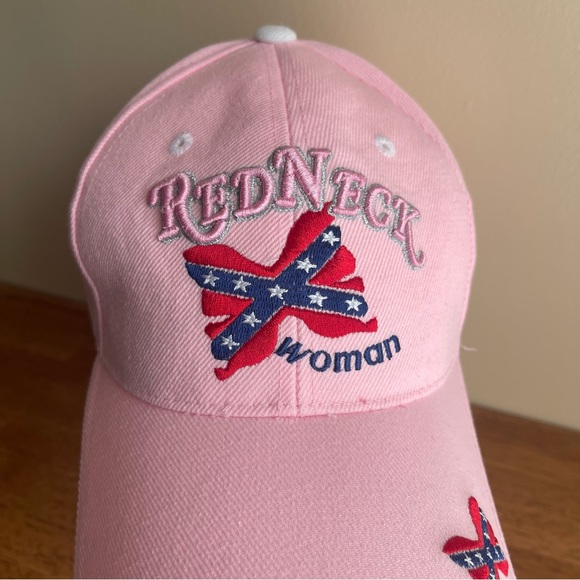 777 Cap Redneck Woman Rebel Flag Embroidered Pink Baseball Cap Hat - Picture 5 of 7